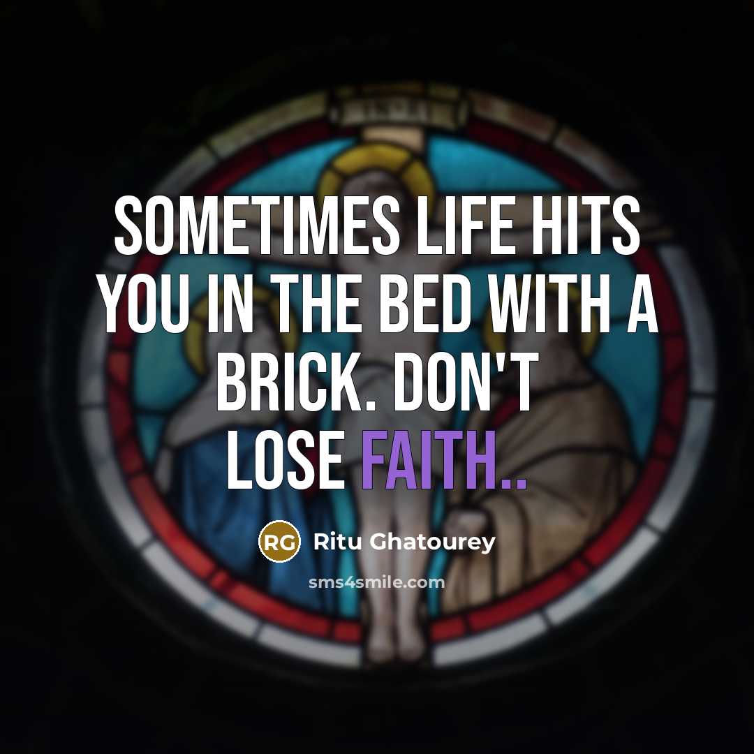 “Sometimes life hits you in the bed with a brick.…” quote by Ritu Ghatourey