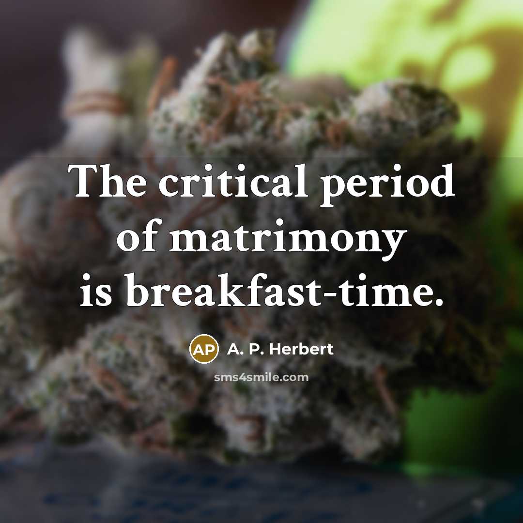 “The critical period of matrimony is breakfast-time.…” quote by A. P. Herbert