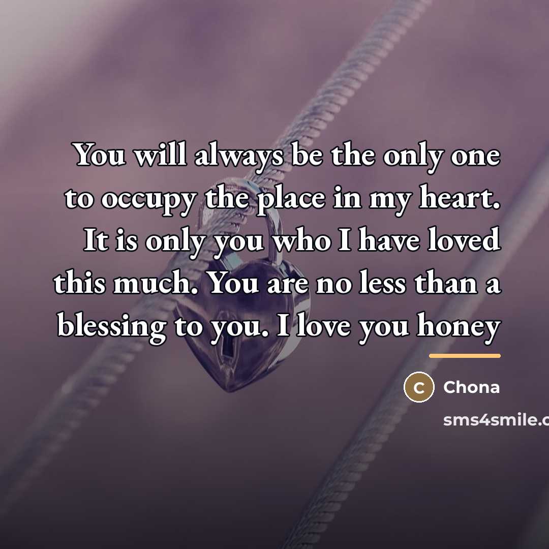 “You will always be the only one to occupy the…” quote by Chona
