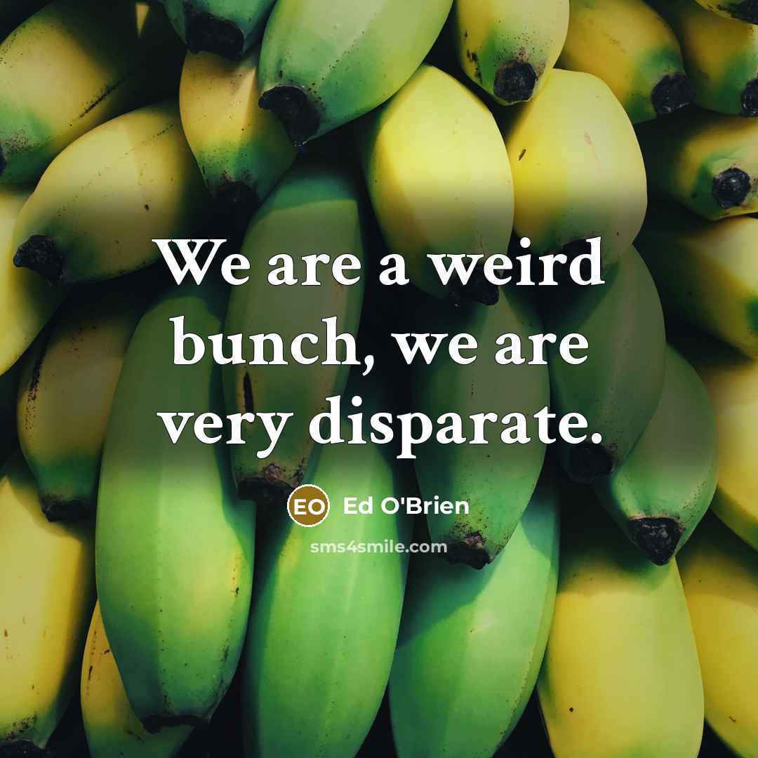 “We are a weird bunch, we are very disparate.” quote by Ed O'Brien