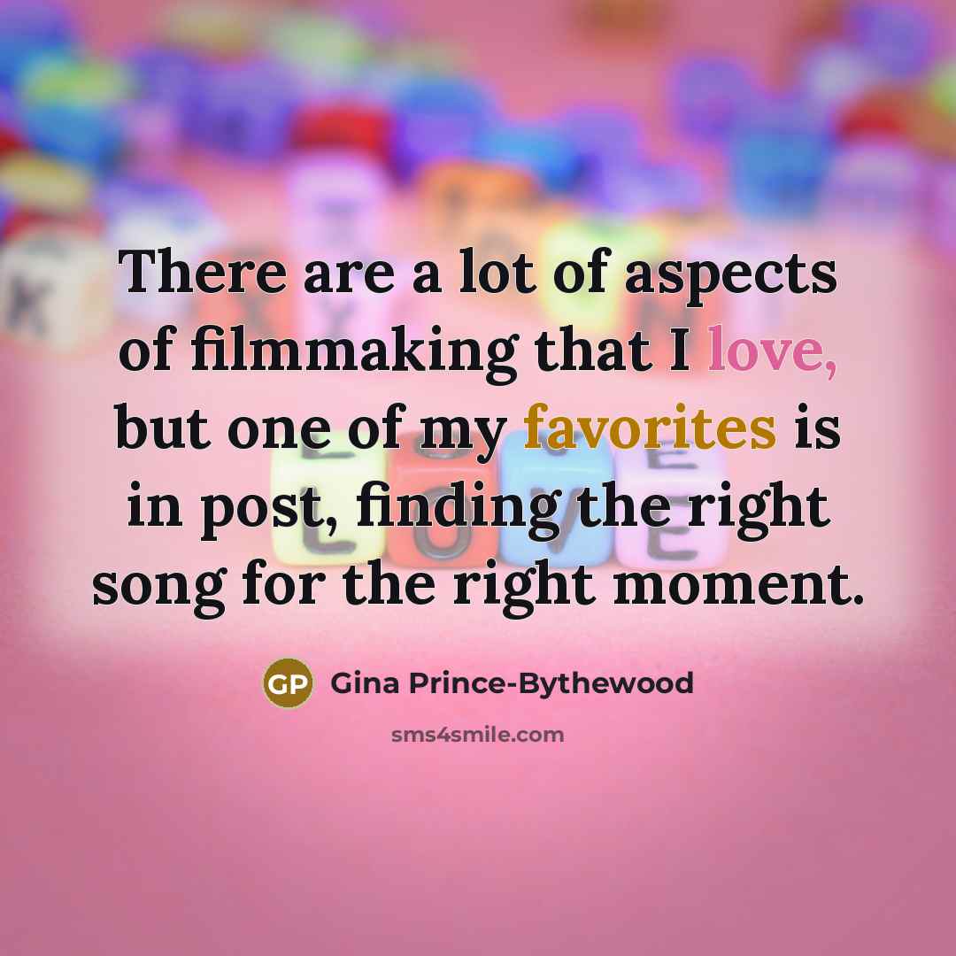 “There are a lot of aspects of filmmaking that I…” quote by Gina Prince-Bythewood