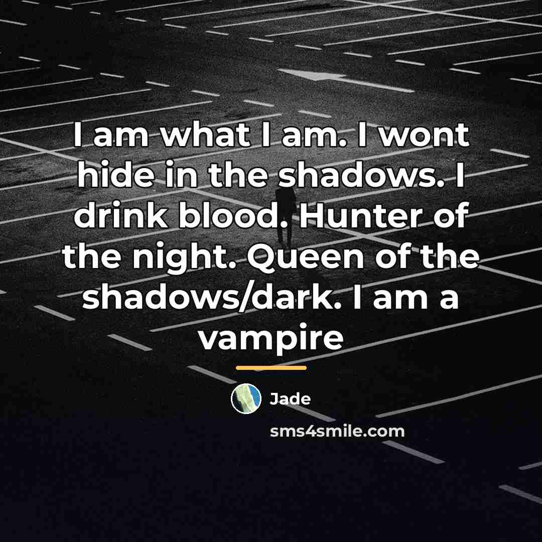 “I am what I am. I wont hide in the…” quote by Jade