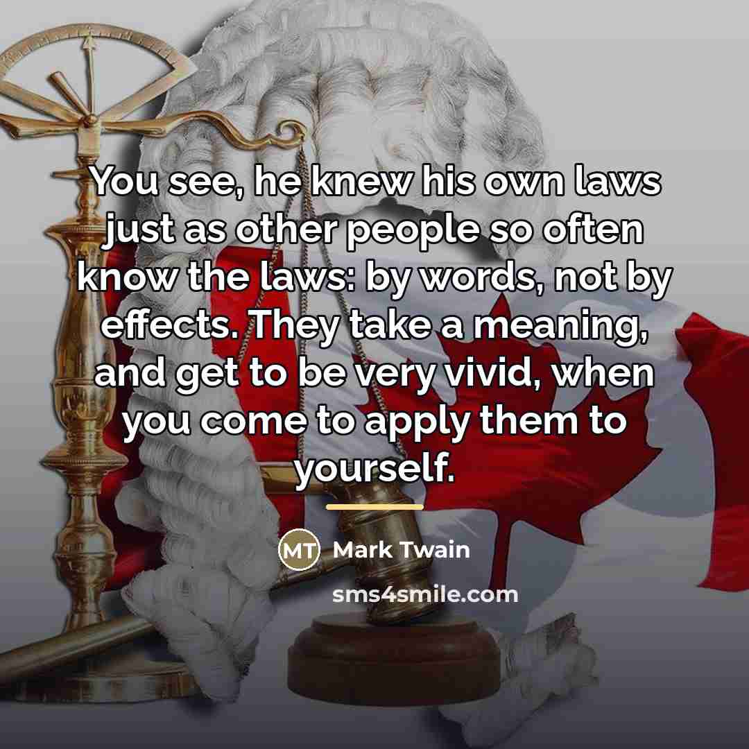“You see, he knew his own laws just as other…” quote by Mark Twain