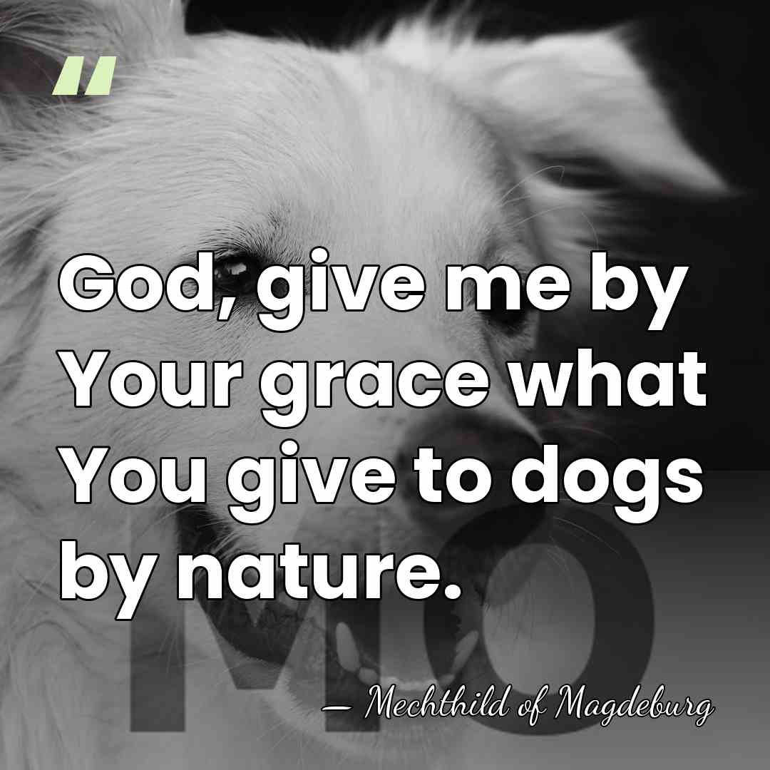 God, give me by Your grace what You give to dogs by&hellip; - Mechthild of Magdeburg