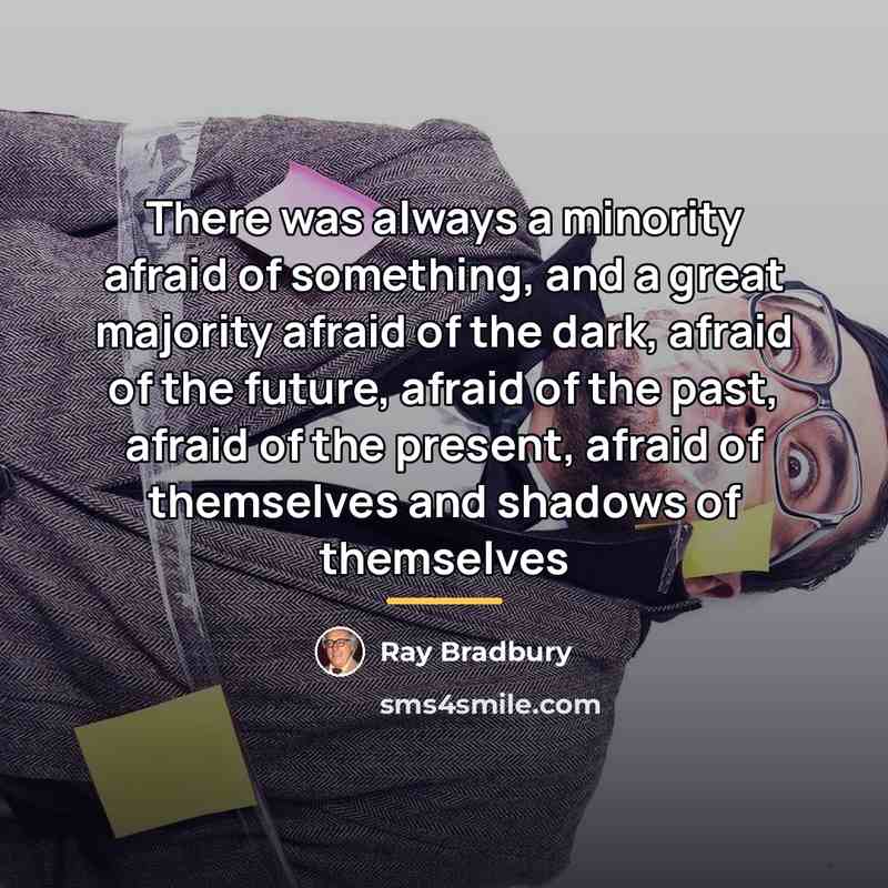 “There was always a minority afraid of something, and a…” quote by Ray Bradbury