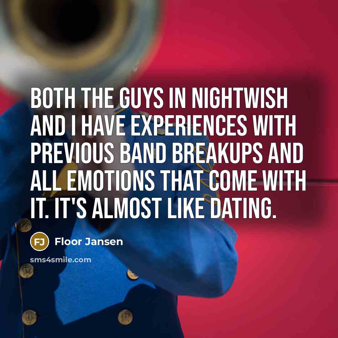“Both the guys in Nightwish and I have experiences with…” quote by Floor Jansen