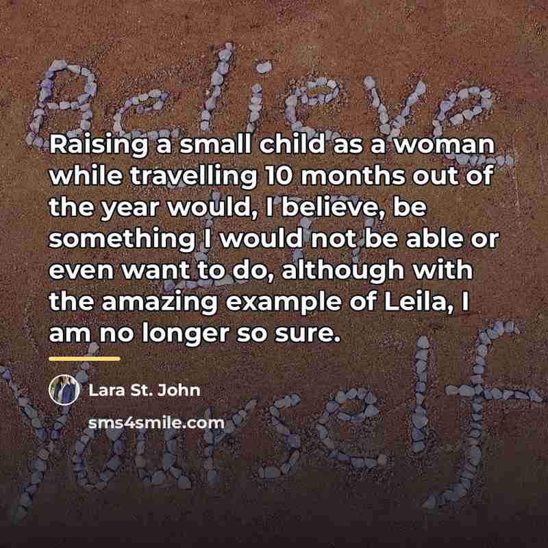 “Raising a small child as a woman while travelling 10…” quote by Lara St. John