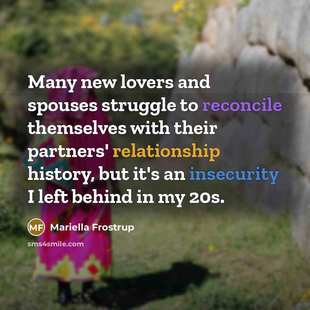 “Many new lovers and spouses struggle to reconcile themselves with…” quote by Mariella Frostrup