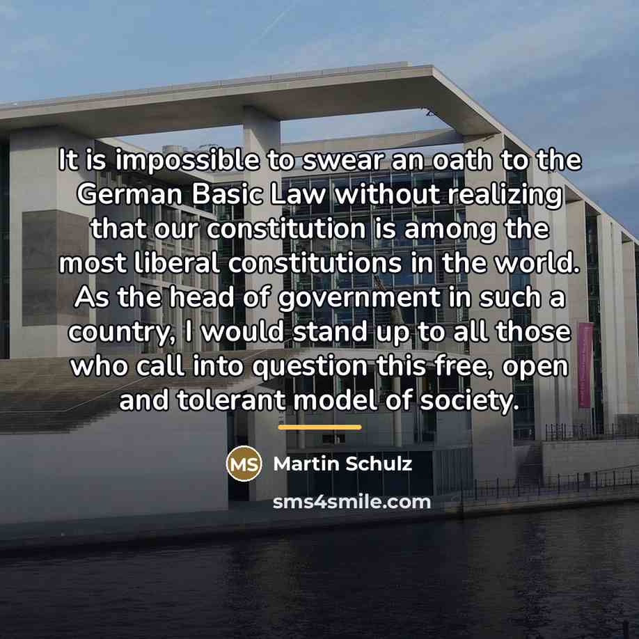 “It is impossible to swear an oath to the German…” quote by Martin Schulz