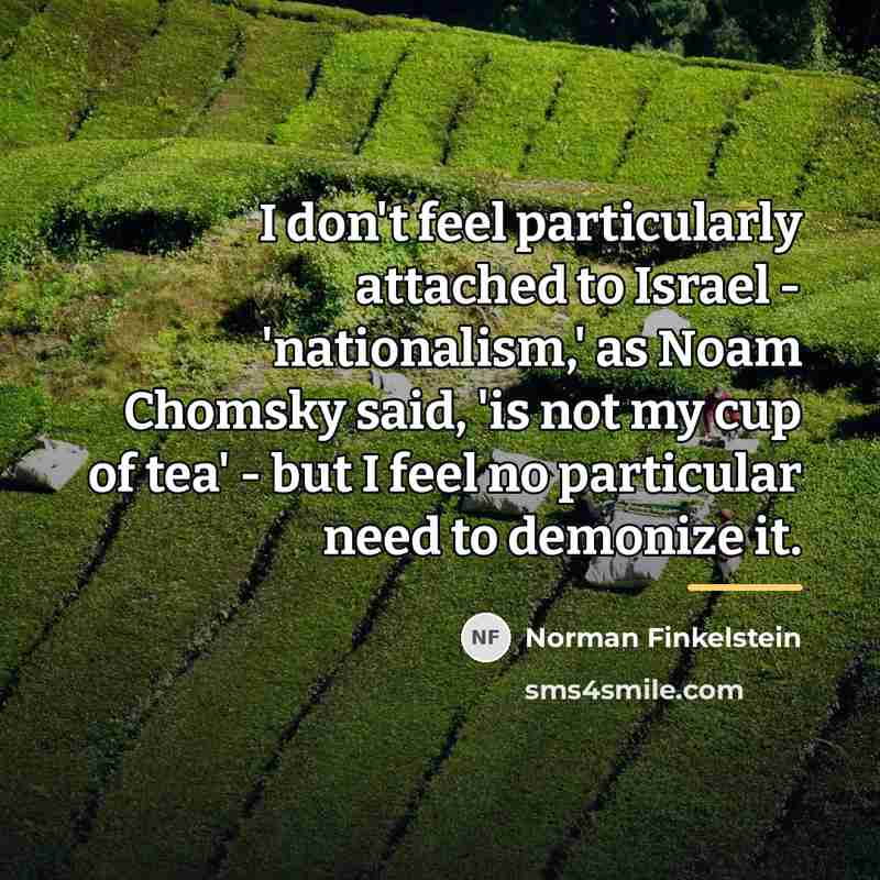 “I don't feel particularly attached to Israel - 'nationalism,' as…” quote by Norman Finkelstein