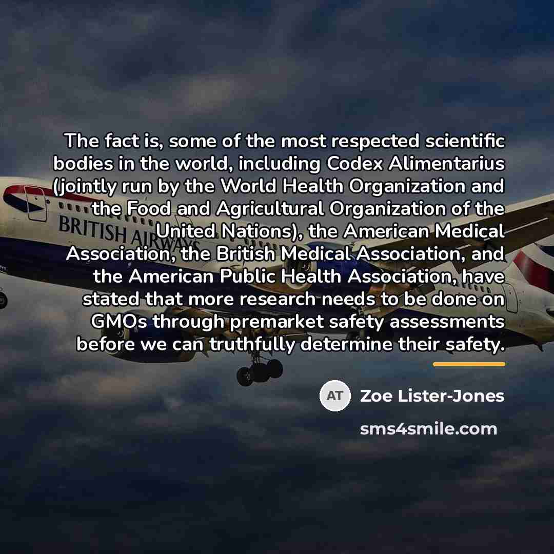 “The fact is, some of the most respected scientific bodies…” quote by Zoe Lister-Jones