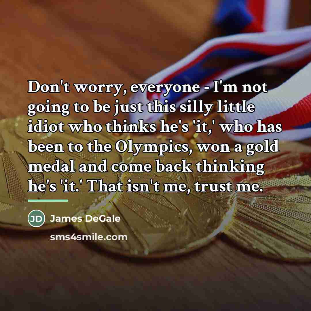 “Don't worry, everyone - I'm not going to be just…” quote by James DeGale