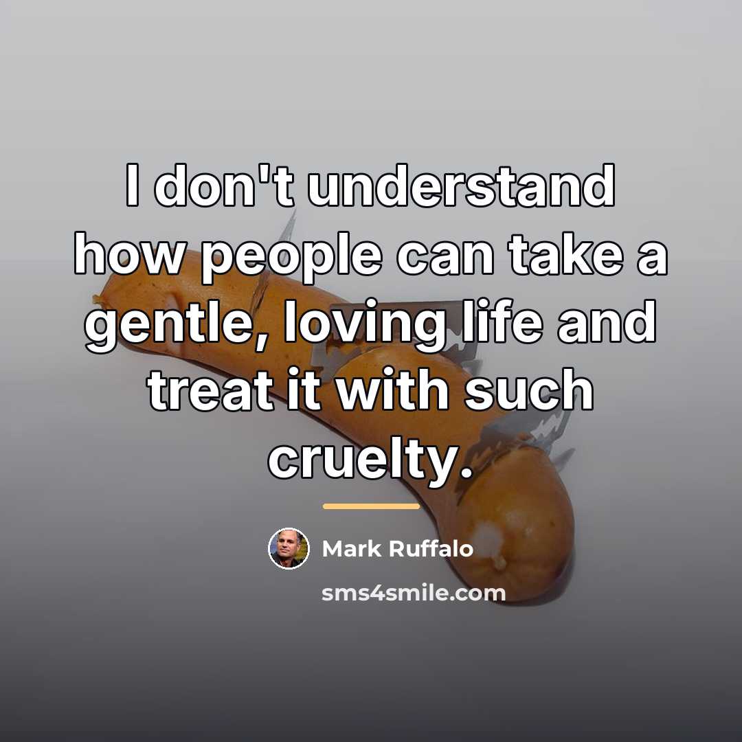 “I don't understand how people can take a gentle, loving…” quote by Mark Ruffalo