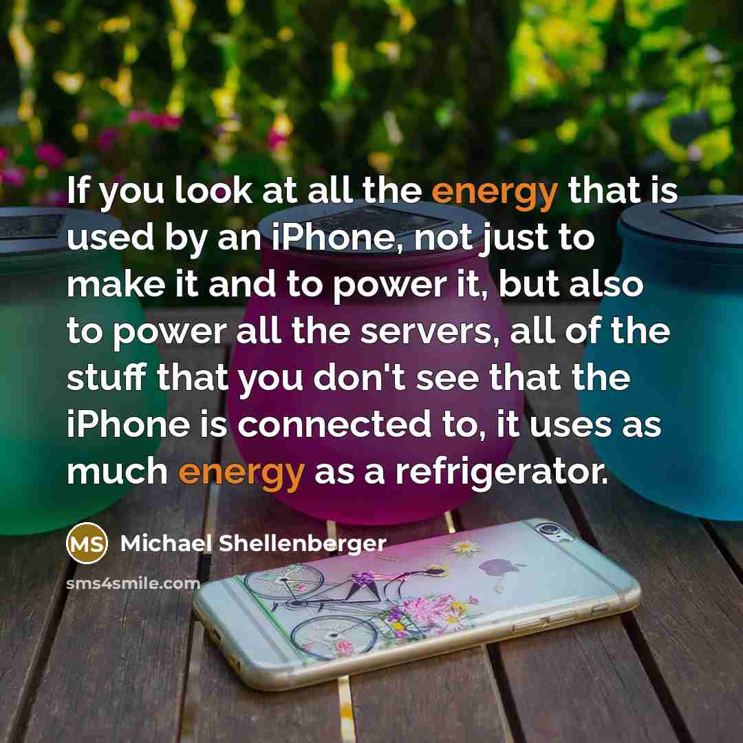 “If you look at all the energy that is used…” quote by Michael Shellenberger