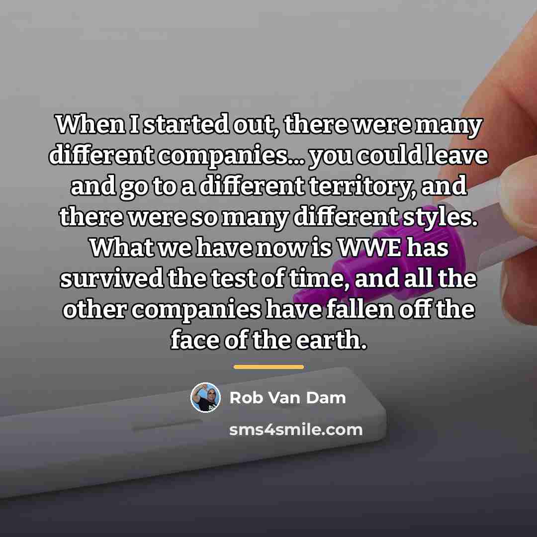 “When I started out, there were many different companies... you…” quote by Rob Van Dam