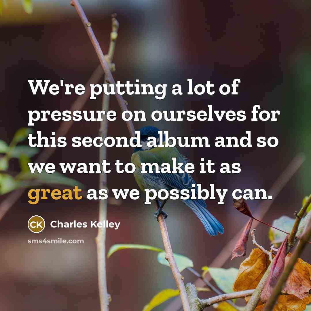 “We're putting a lot of pressure on ourselves for this…” quote by Charles Kelley
