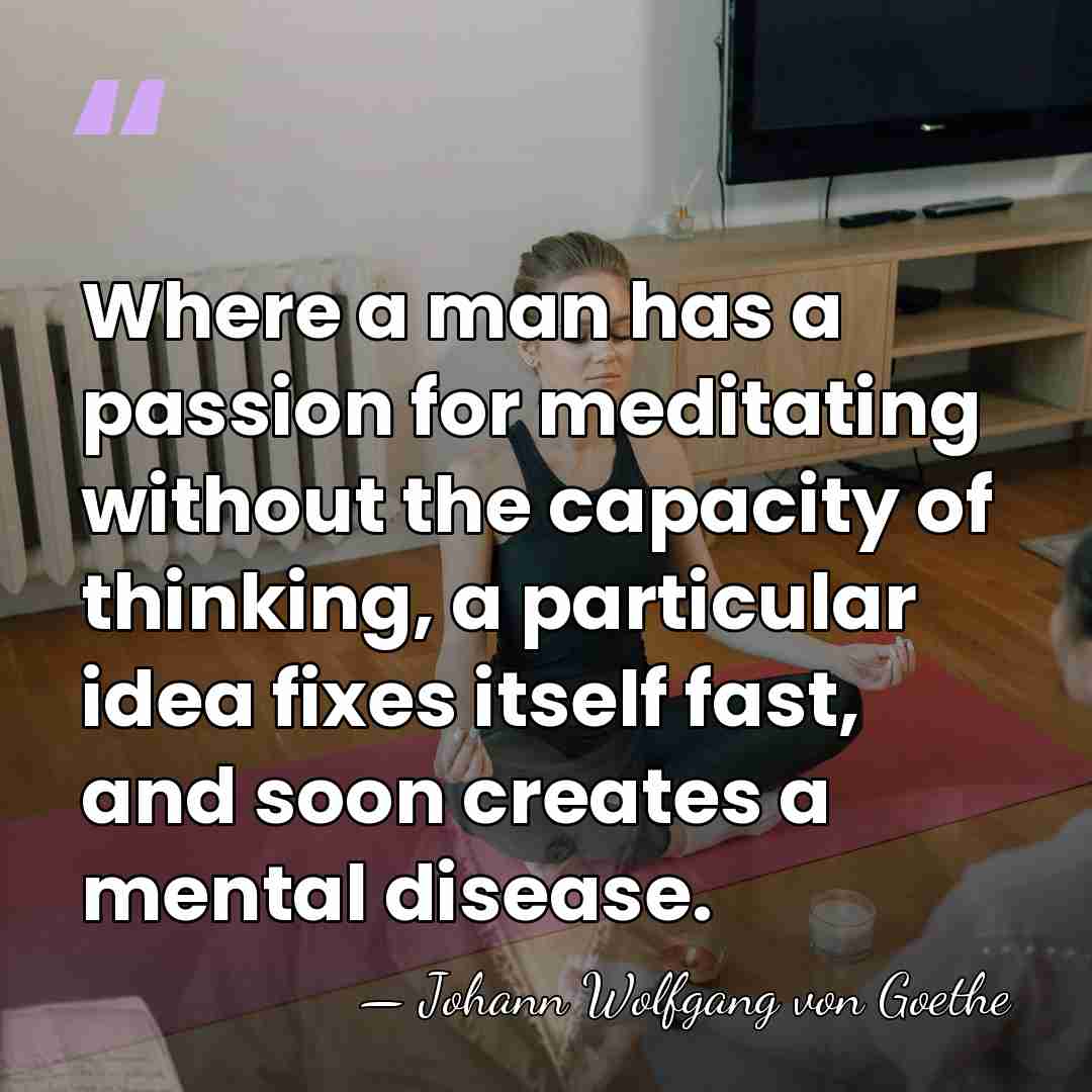 Where a man has a passion for meditating without the capacity of&hellip; - Johann Wolfgang von Goethe