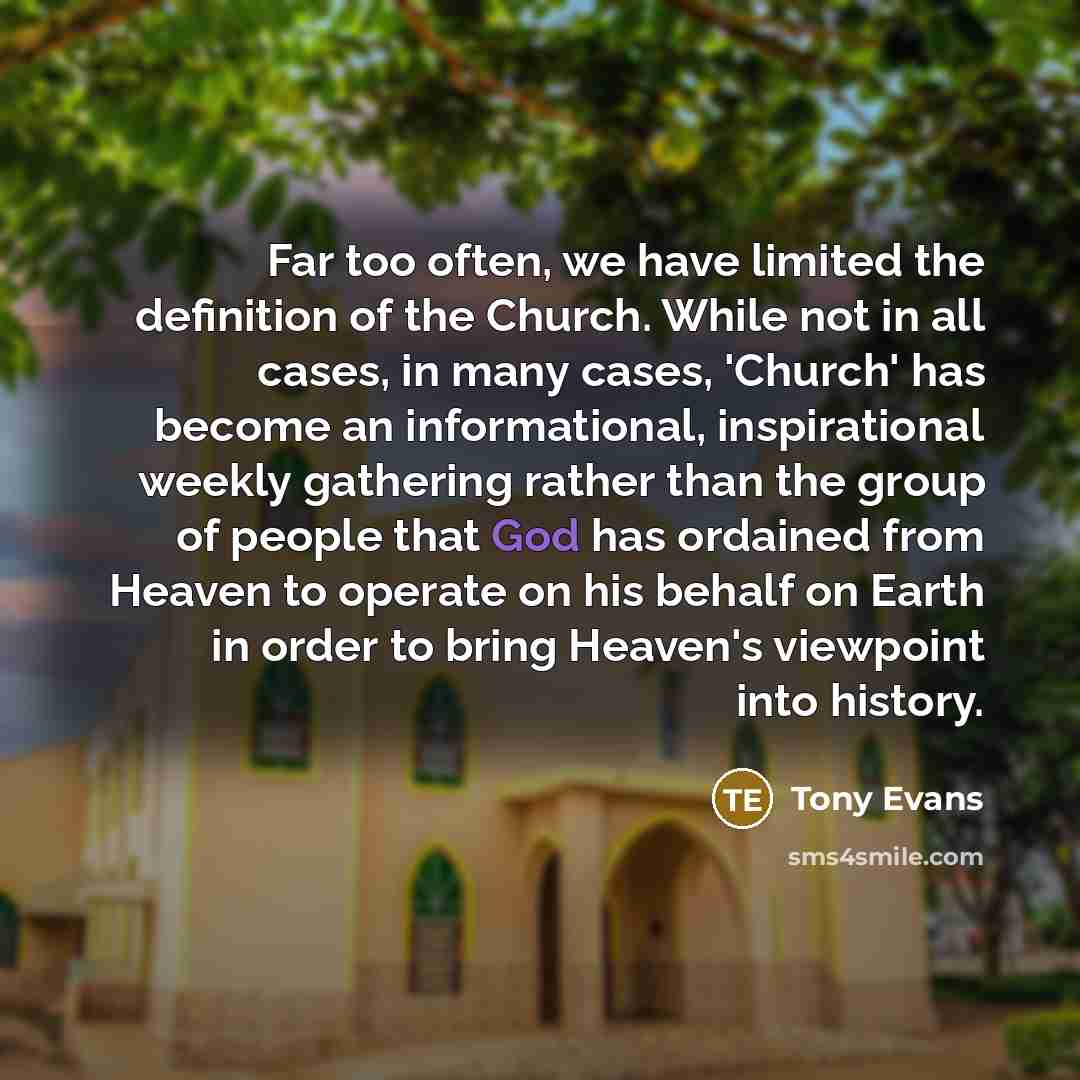 “Far too often, we have limited the definition of the…” quote by Tony Evans