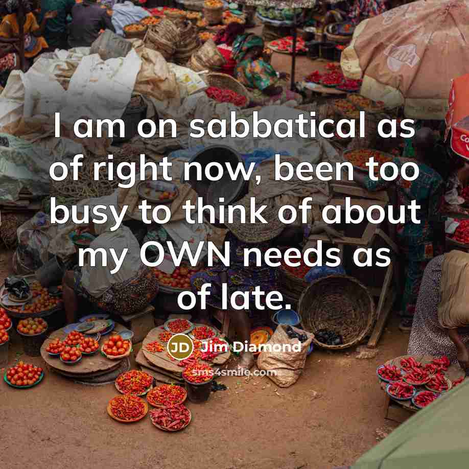“I am on sabbatical as of right now, been too…” quote by Jim Diamond