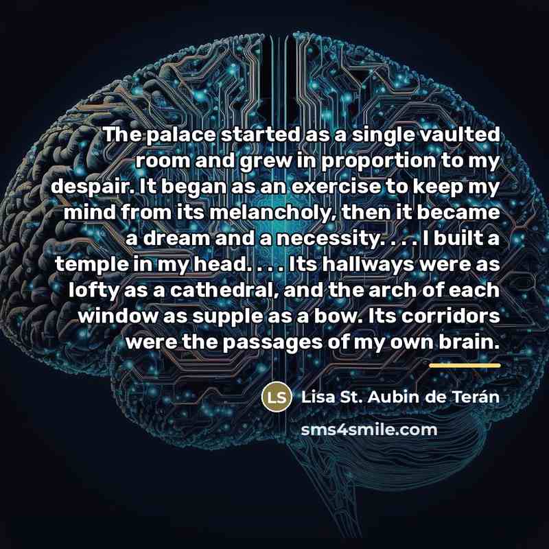 “The palace started as a single vaulted room and grew…” quote by Lisa St. Aubin de Terán