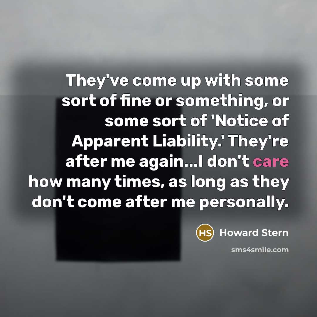 “They've come up with some sort of fine or something,…” quote by Howard Stern