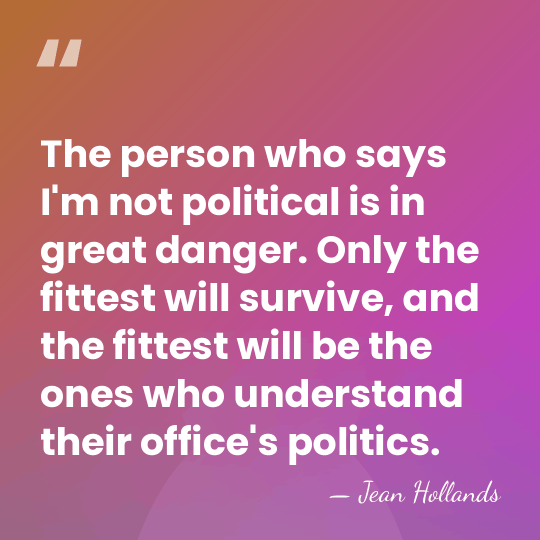 The person who says I'm not political is in great danger. Only&hellip; - Jean Hollands