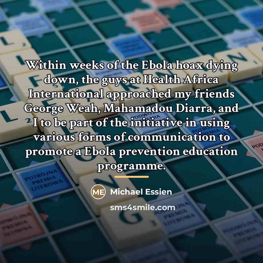“Within weeks of the Ebola hoax dying down, the guys…” quote by Michael Essien