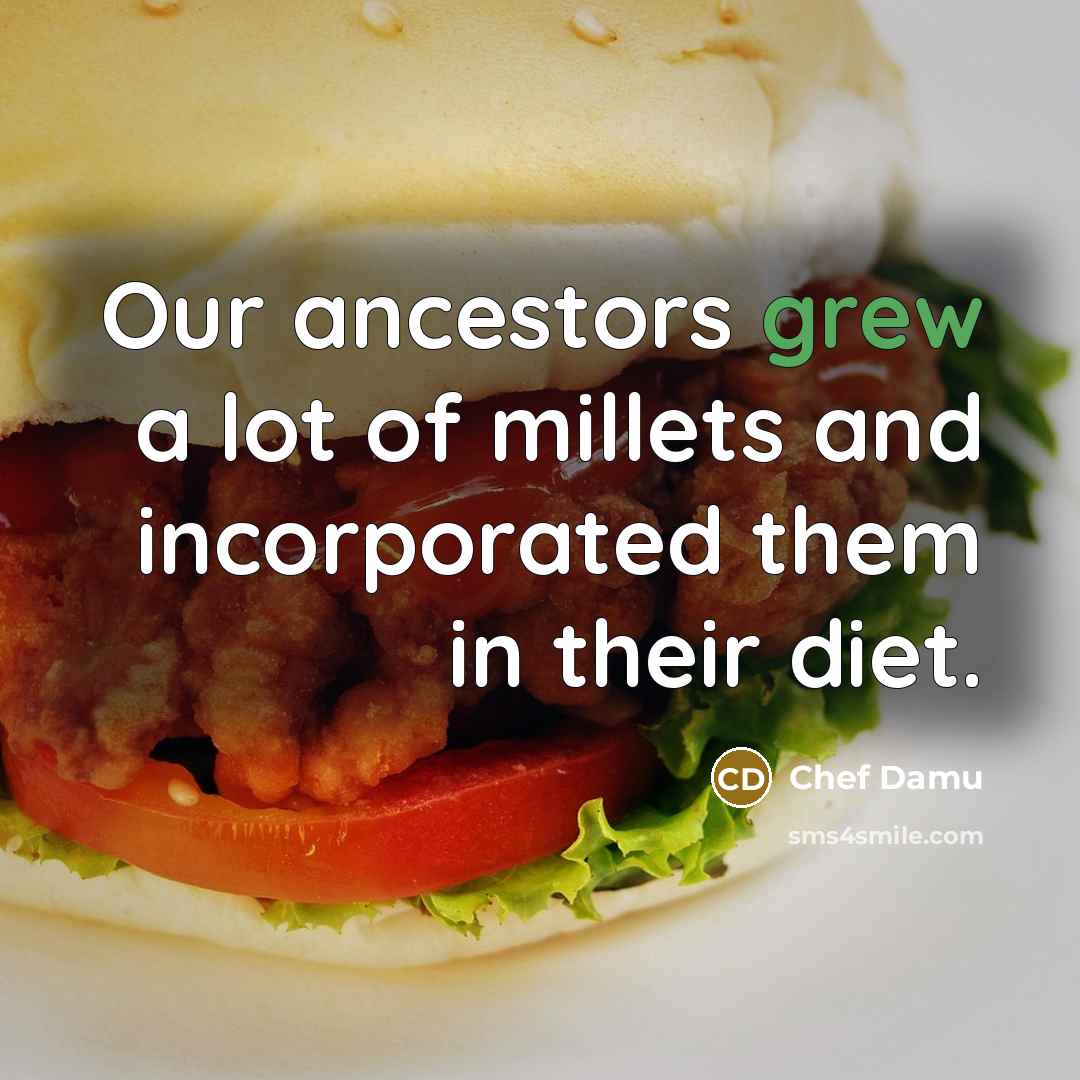 “Our ancestors grew a lot of millets and incorporated them…” quote by Chef Damu