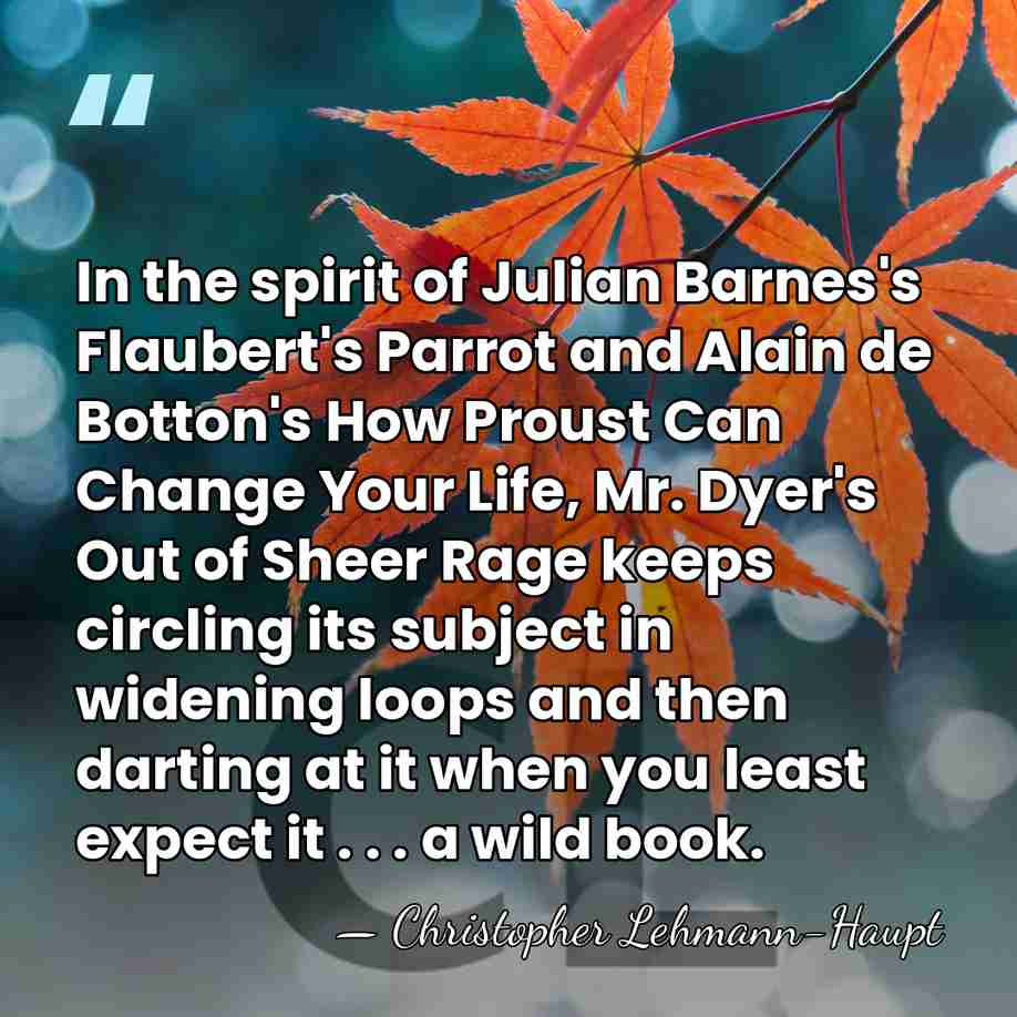 In the spirit of Julian Barnes's Flaubert's Parrot and Alain de Botton's&hellip; - Christopher Lehmann-Haupt