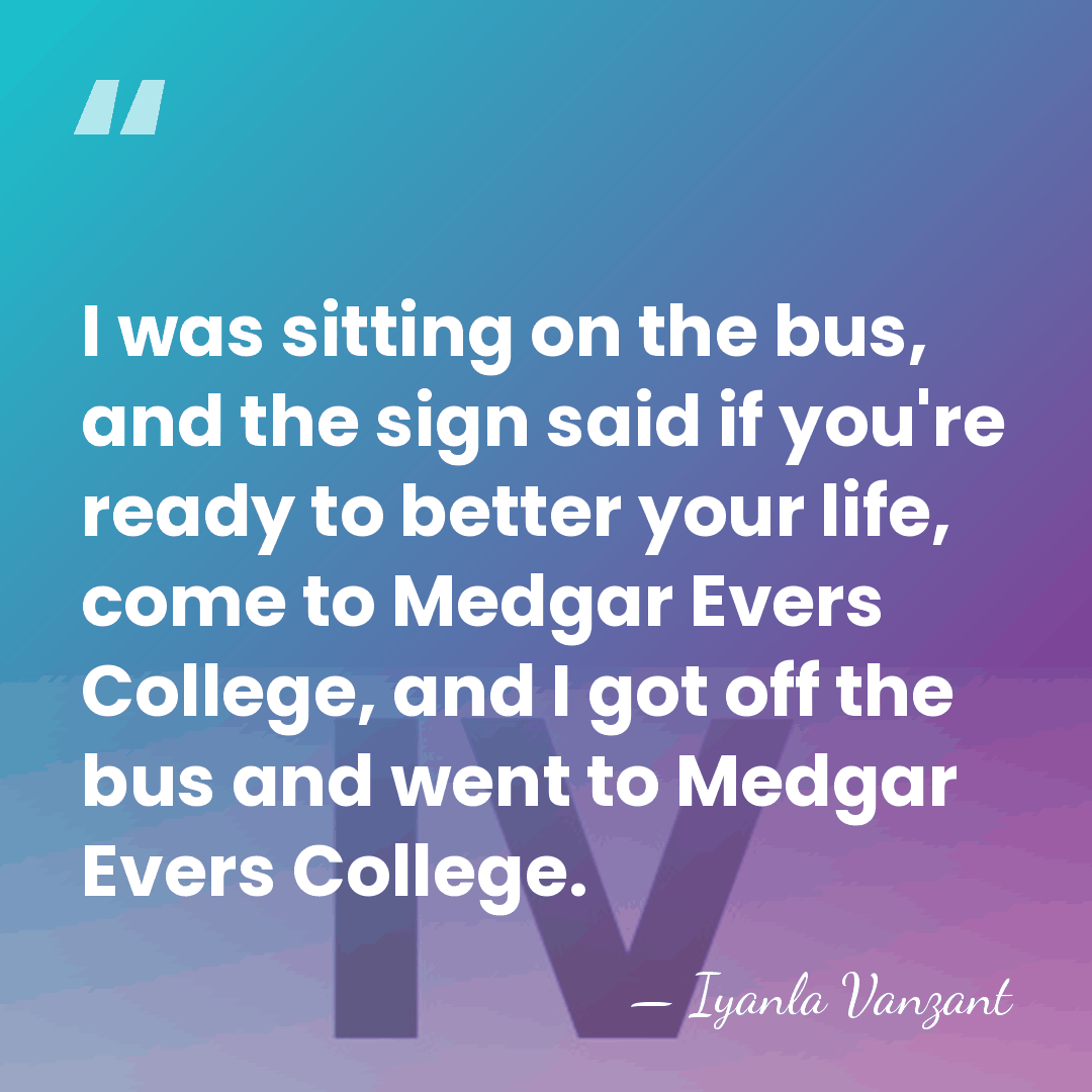 I was sitting on the bus, and the sign said if you're&hellip; - Iyanla Vanzant