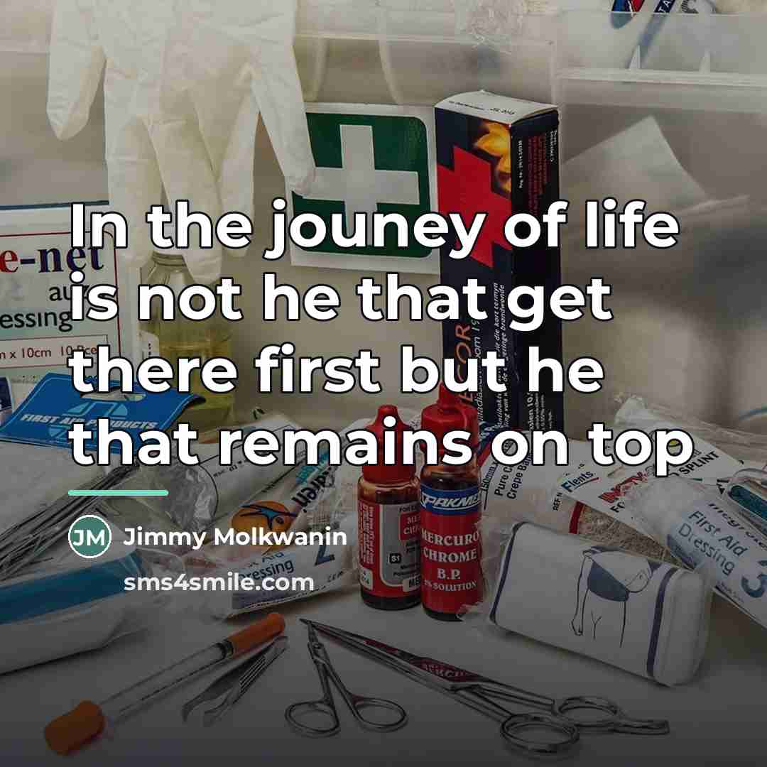 “In the jouney of life is not he that get…” quote by Jimmy Molkwanin