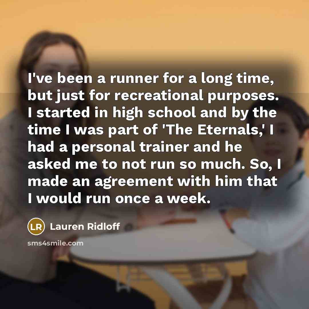 “I've been a runner for a long time, but just…” quote by Lauren Ridloff