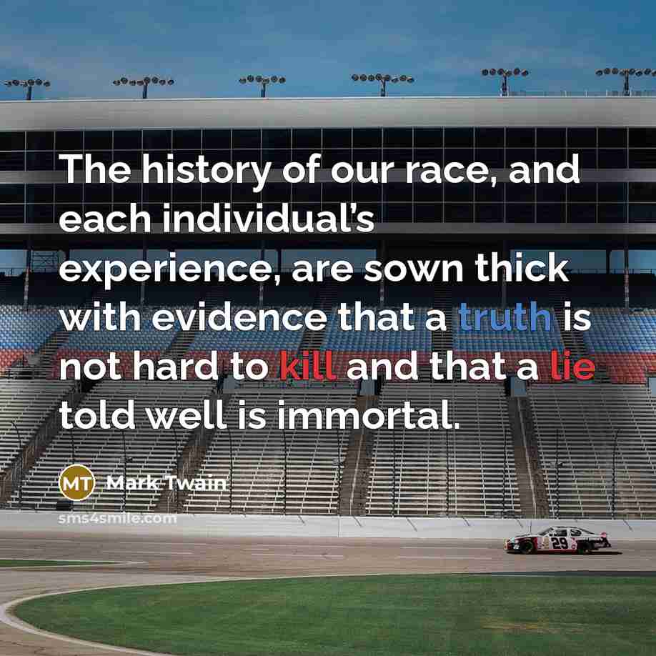 “The history of our race, and each individual’s experience, are…” quote by Mark Twain