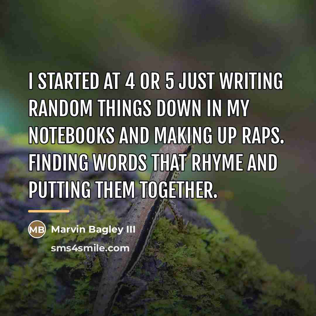 “I started at 4 or 5 just writing random things…” quote by Marvin Bagley III