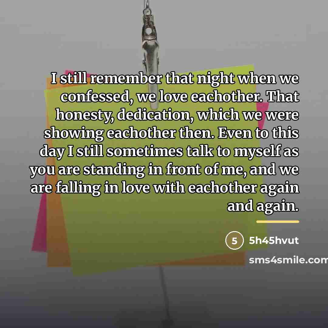 “I still remember that night when we confessed, we love…” quote by 5h45hvut