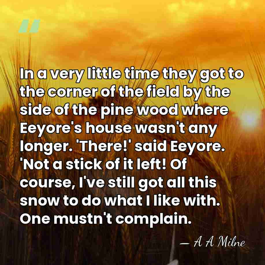 In a very little time they got to the corner of the&hellip; - A A Milne