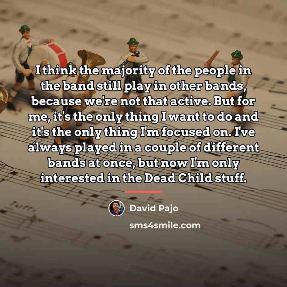 “I think the majority of the people in the band…” quote by David Pajo