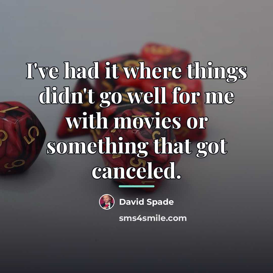 “I've had it where things didn't go well for me…” quote by David Spade
