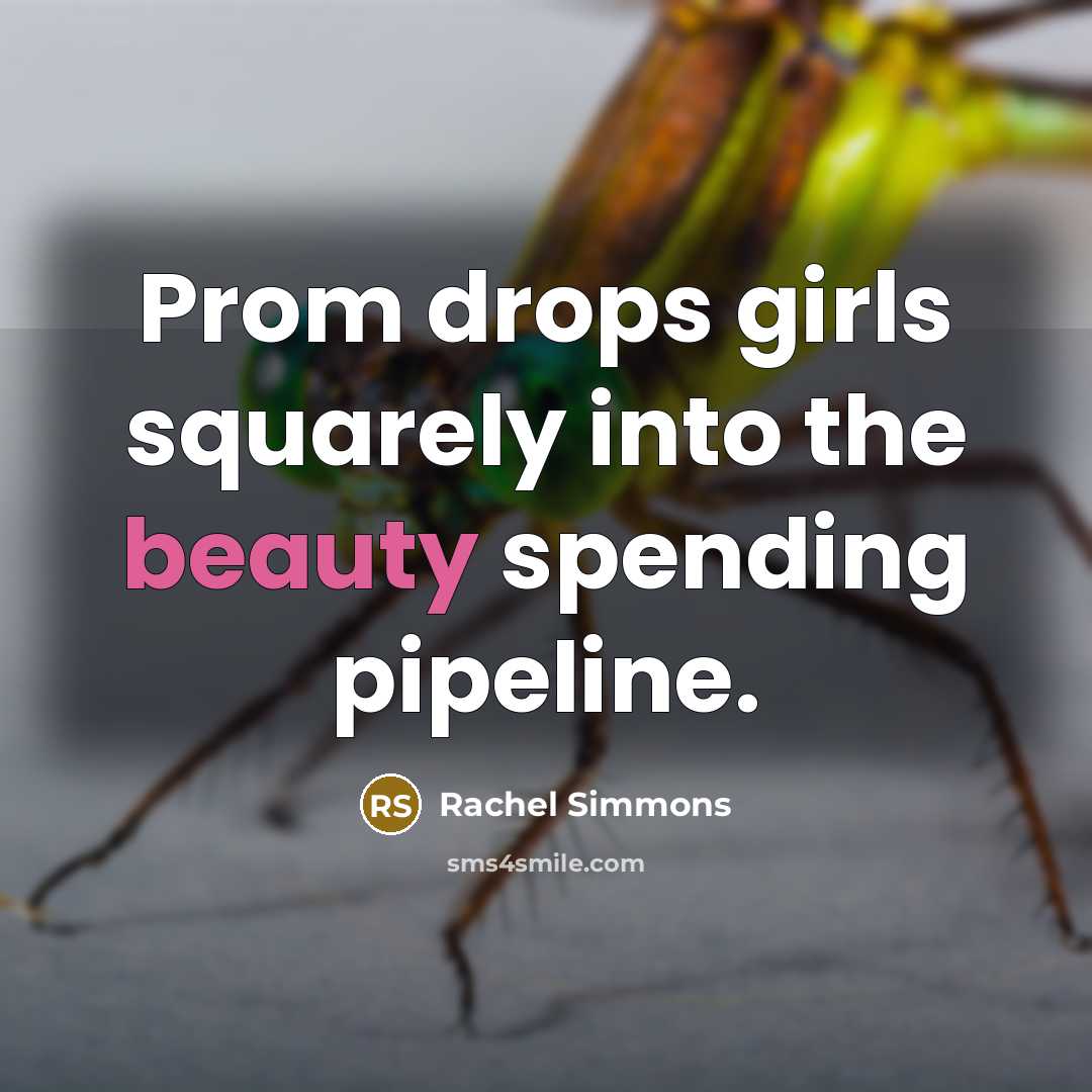 “Prom drops girls squarely into the beauty spending pipeline.…” quote by Rachel Simmons