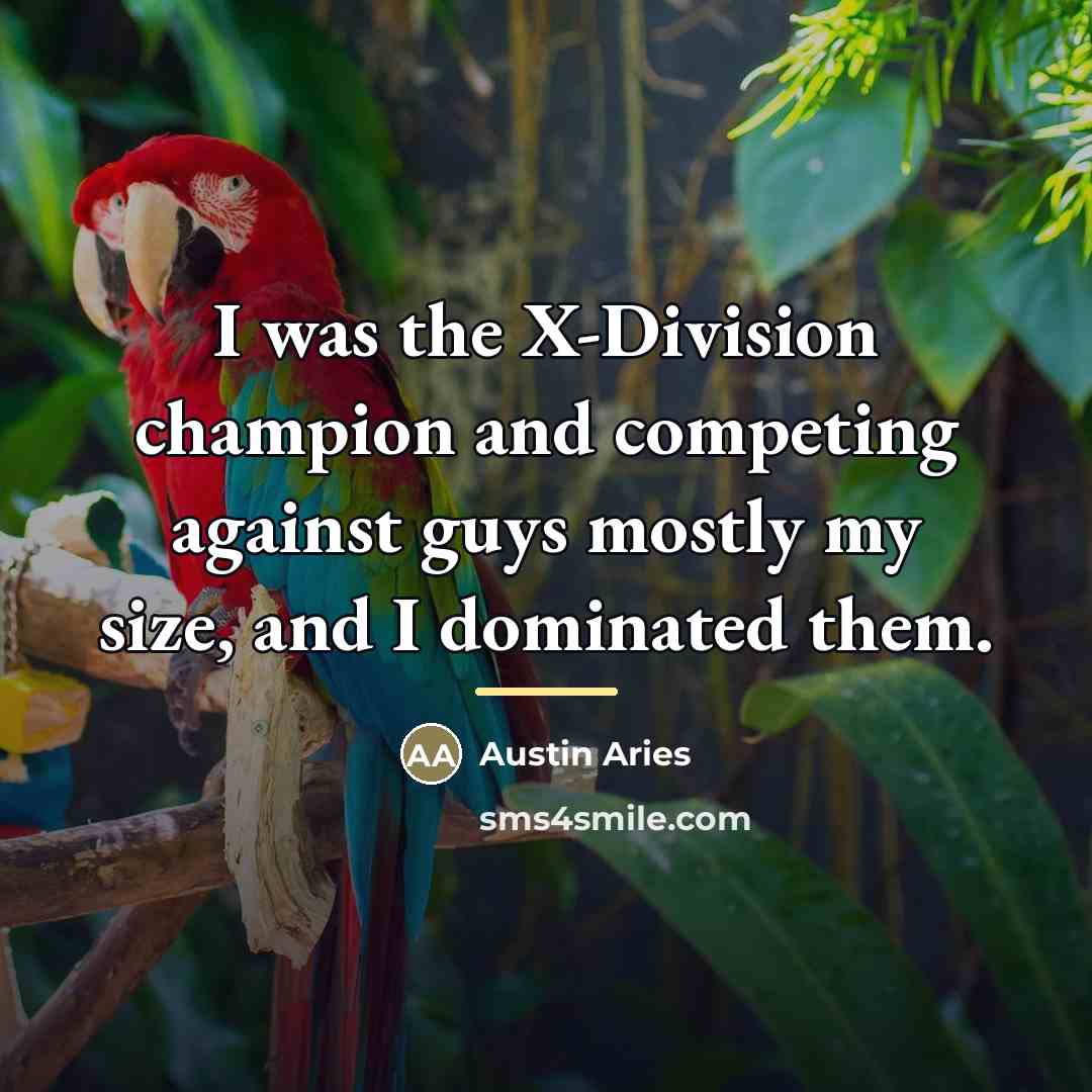 “I was the X-Division champion and competing against guys mostly…” quote by Austin Aries