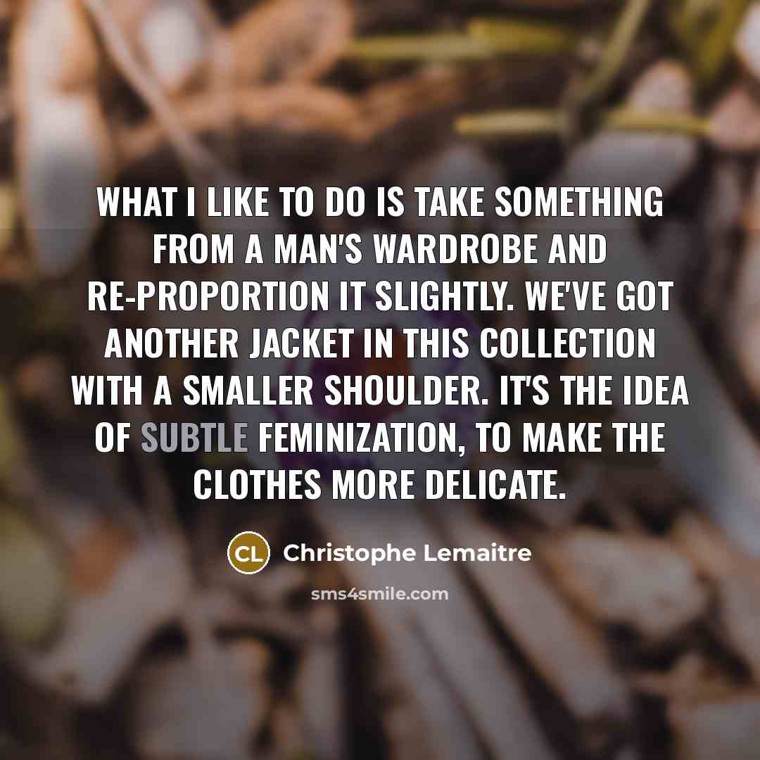 “What I like to do is take something from a…” quote by Christophe Lemaitre