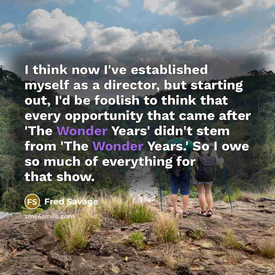 “I think now I've established myself as a director, but…” quote by Fred Savage