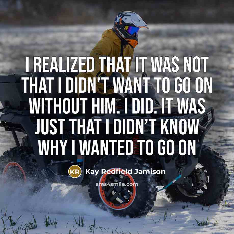 “I realized that it was not that I didn’t want…” quote by Kay Redfield Jamison