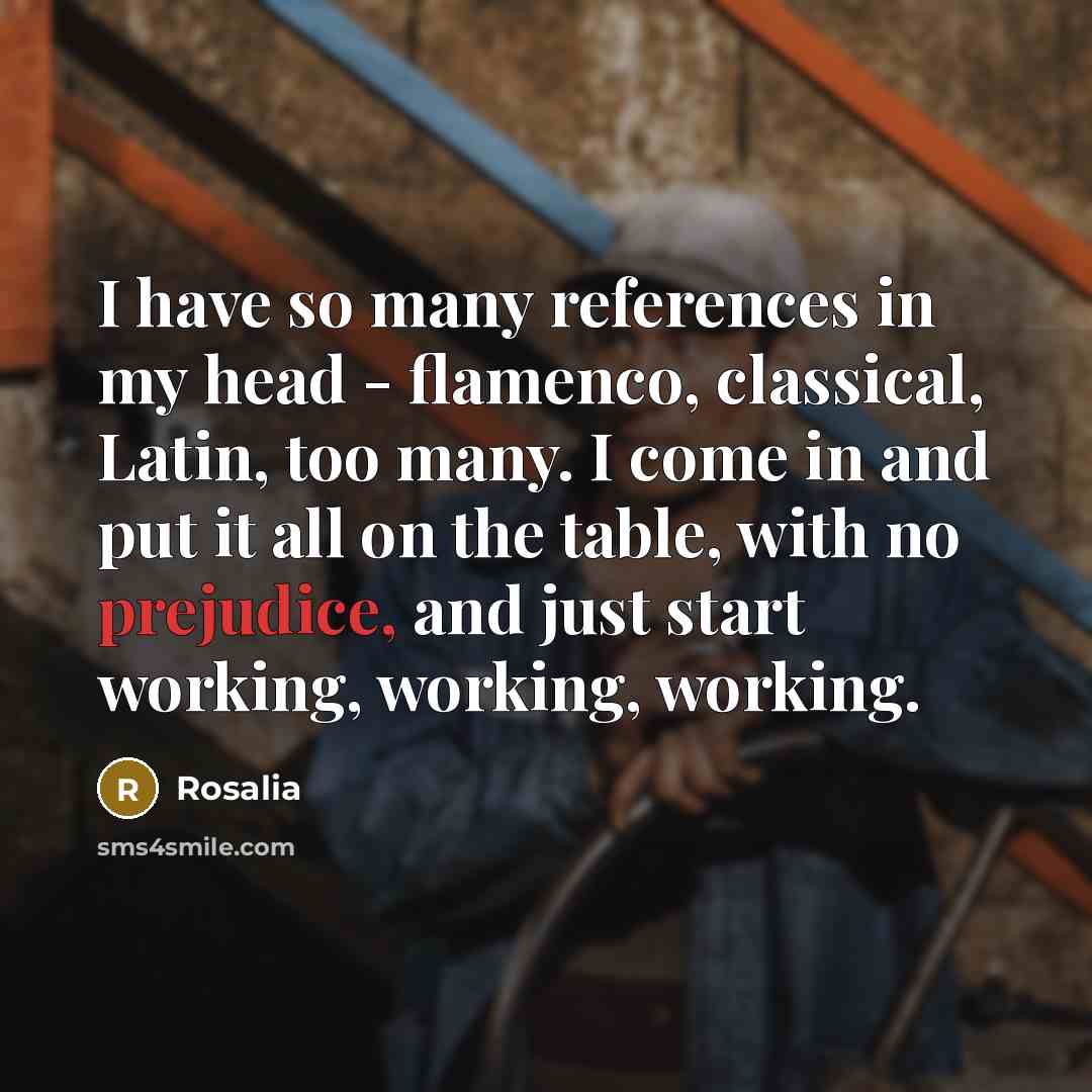 “I have so many references in my head - flamenco,…” quote by Rosalia