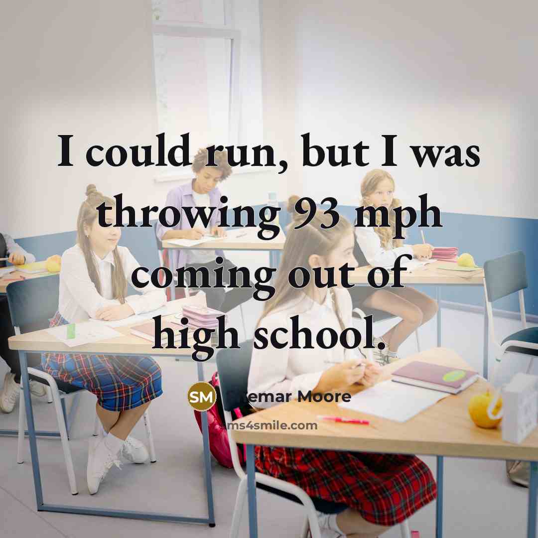 “I could run, but I was throwing 93 mph coming…” quote by Shemar Moore
