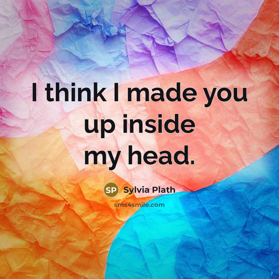 “I think I made you up inside my head.…” quote by Sylvia Plath