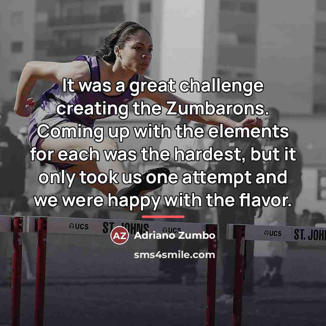 “It was a great challenge creating the Zumbarons. Coming up…” quote by Adriano Zumbo