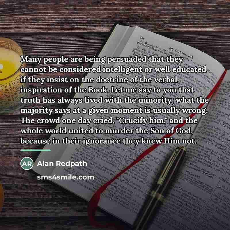 “Many people are being persuaded that they cannot be considered…” quote by Alan Redpath