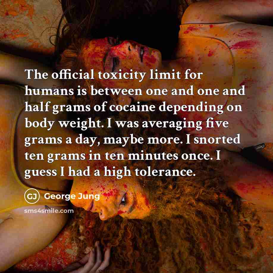 “The official toxicity limit for humans is between one and…” quote by George Jung