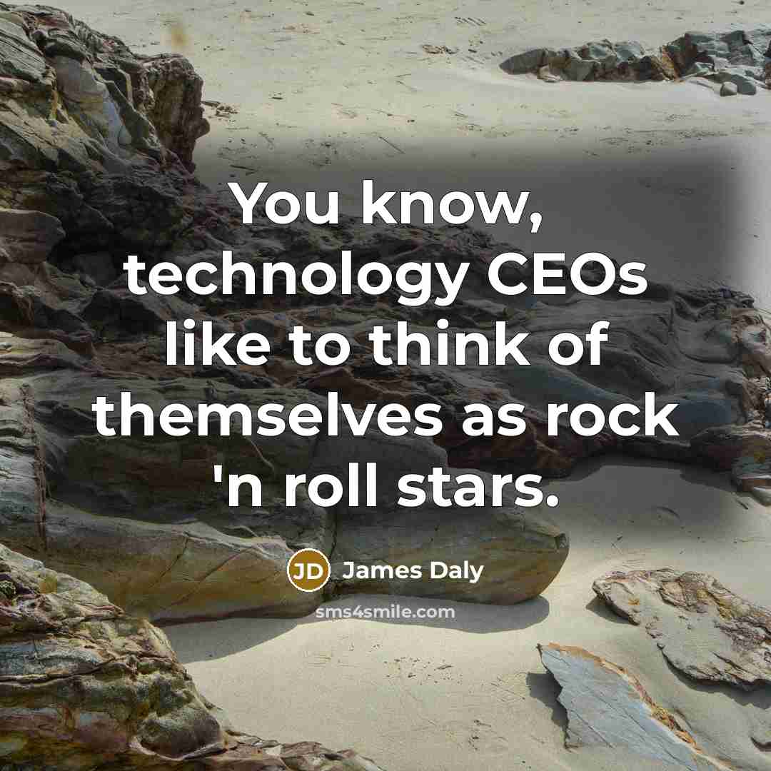 “You know, technology CEOs like to think of themselves as rock 'n roll stars.” quote by James Daly